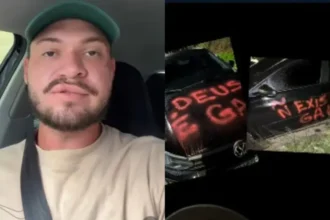 Ex-gay tem seu carro pichado após compartilhar testemunho de transformação e fé em Jesus nas redes sociais. Foto: Reprodução/Instagram/Lukas Lima