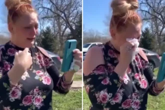 Uma mulher que afirma ter recebido cura de cegueira após receber oração emocionou milhares de pessoas nas redes sociais. Foto: Captura de tela/X/iNspiritextra