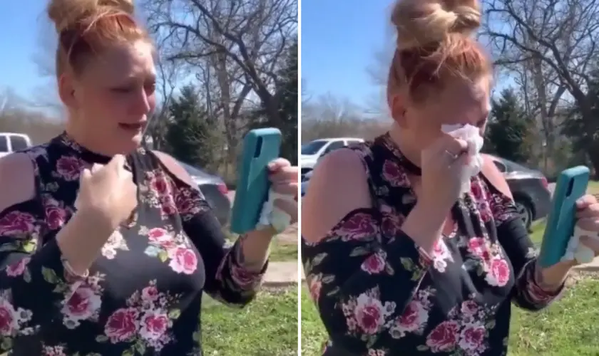 Uma mulher que afirma ter recebido cura de cegueira após receber oração emocionou milhares de pessoas nas redes sociais. Foto: Captura de tela/X/iNspiritextra