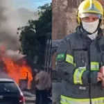 Bíblia intacta é encontrada após incêndio destruir carro em Goiás, chamando atenção após veículo ficar completamente consumido pelas chamas. Foto: Reprodução/TV Anhanguera