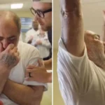 Um presidiário emocionou cristãos ao aceitar Jesus e ser batizado durante uma ação evangelística em uma prisão nos EUA. Foto: Reprodução/Instagram/God Behind Bars