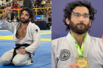 Campeão de jiu-jitsu, Gabriel Grijó prega o Evangelho após vitória em Salvador e destaca fé em Jesus diante do público. Foto: Reprodução/Instagram/CBJJ Oficial