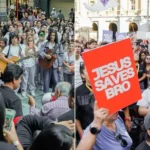 Uma grande mobilização de jovens cristãos tomou as ruas de Santiago recentemente, em um evento de evangelismo no Chile. Foto: Instagram/Revival Latino Chile
