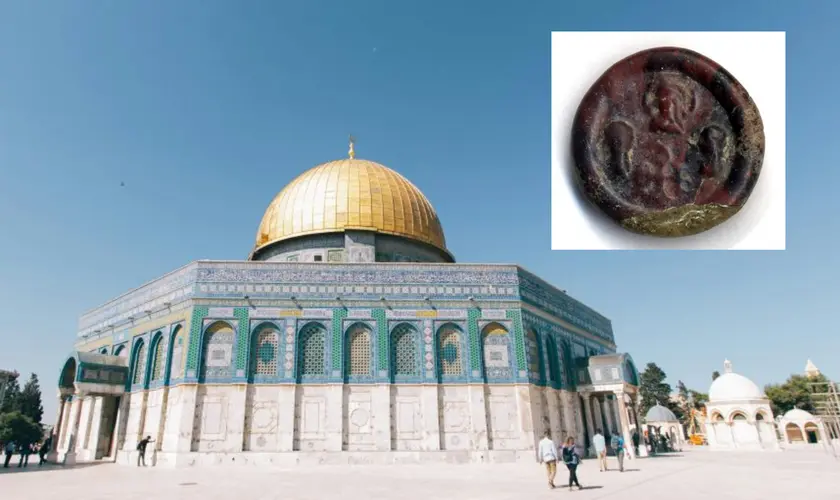 Arqueólogos encontram duas moedas bizantinas no Monte do Templo, sugerindo presença cristã antes da conquista muçulmana de Jerusalém. Foto: Unsplash/Robert Bye/Museu Britânico