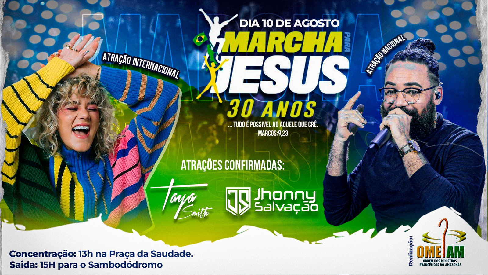 Marcha para Jesus de Manaus terá Taya Smith da Hillsong United