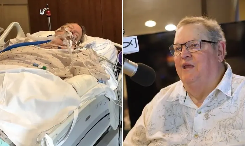 Locutor de rádio cristã sobrevive após coma e complicações graves de saúde; ele e sua esposa testemunham milagre através da fé e da oração. Foto: Reprodução/CBN News.