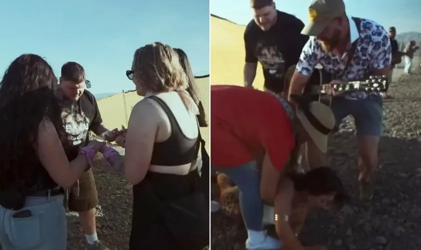 Evangelismo no Coachella impacta de jovens com a mensagem de Jesus; 280 pessoas aceitam Cristo em meio ao famoso festival de música. Foto: Reprodução/YouTube/Ministérios Philip Renner