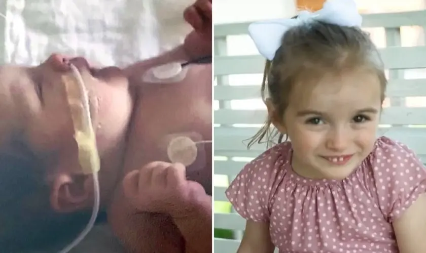 Casal testemunha milagre após filha sobreviver a lesão cerebral no parto e surpreende médicos com recuperação completa pela fé em Deus. Foto: Reprodução/CBN News.