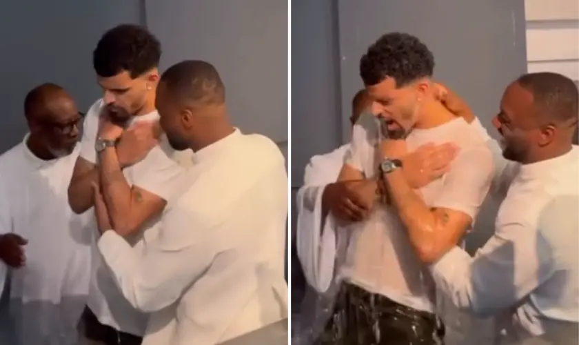 Atacante do Tottenham, Dominic Solanke é batizado nas águas e compartilha sua fé cristã, inspirando seguidores com sua decisão pública. Foto: Captura de tela/Instagram/ballersingod