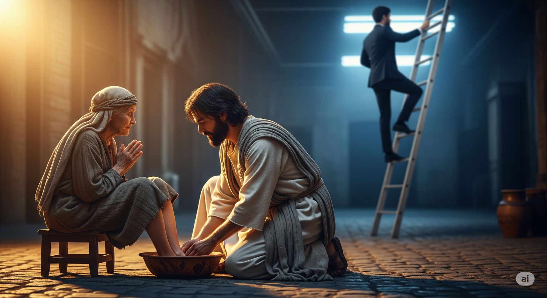 O Mundo te Manda Subir. Jesus te Chama para Descer.