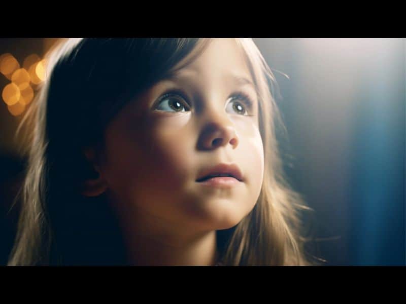 Aos cinco anos, Ginger teve uma visão de Jesus em uma tenda de culto e, anos depois, voltou a vê-Lo no céu. Foto: Reprodução/YouTube/Little girl [Sid Roth’s It’s Supernatural!]
