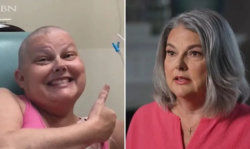 Uma mulher com um tipo agressivo de câncer de mama triplo negativo foi curada após as orações de toda comunidade. Foto: Reprodução/CBN News.