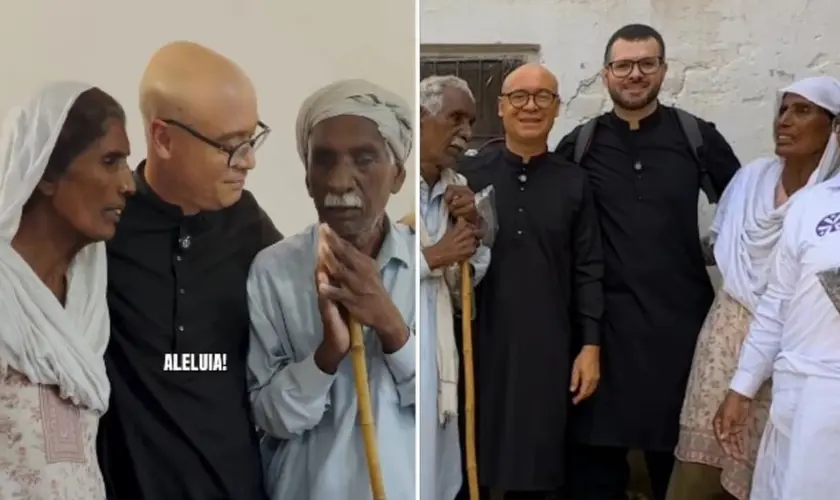 Um casal de idosos cristãos no Paquistão, foi liberto da escravidão em fábricas de tijolos, onde passaram a vida inteira devido a dívidas. Foto: Divulgação.