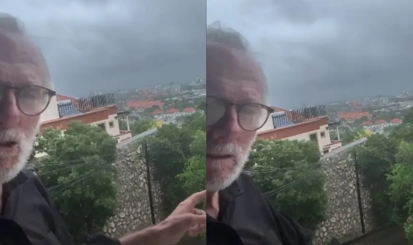 Pastor americano retido pelo furacão na Jamaica lança apelo global por 15 dias de jejum e oração após a devastação causada. Foto: Reprodução/Facebook/Bill Devlin