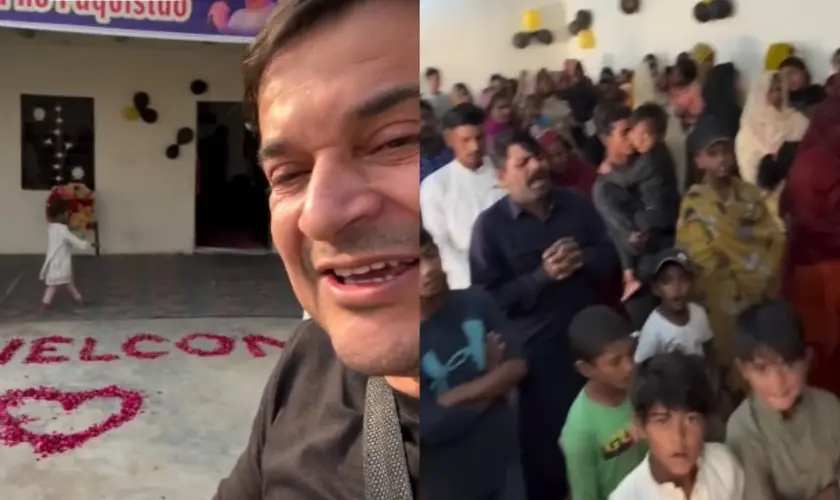 Missão no Paquistão inaugura escola dentro de fábrica de tijolos para resgatar crianças cristãs da escravidão por dívida. Foto: Reprodução/Instagram/Claudinei Vicente