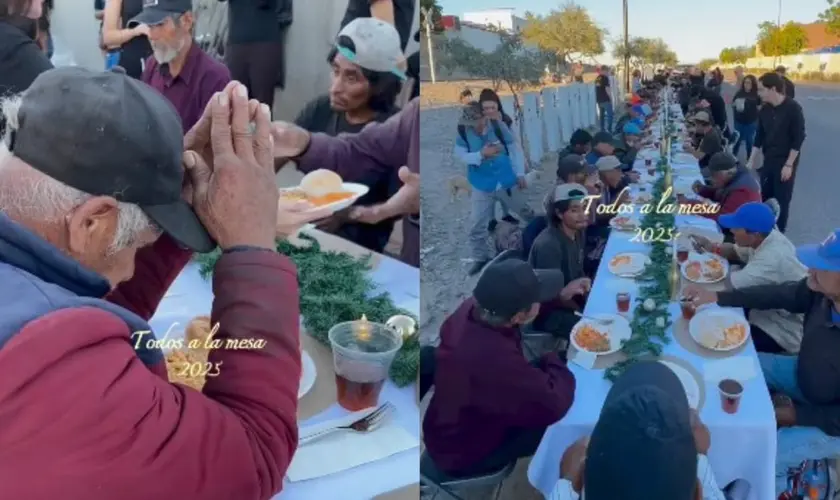 Igreja no México promove Ceia de Natal e doação de agasalhos para moradores de rua: ''Servimos com amor''. Foto: Reprodução/Instagram/Comunidad Casa Norte