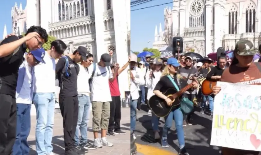 Morte de traficante gera onda de violência no México; jovens cristãos saem às ruas em oração pela paz no país. Foto: Reprodução/Instagram/Kevin Guerrero Zavala