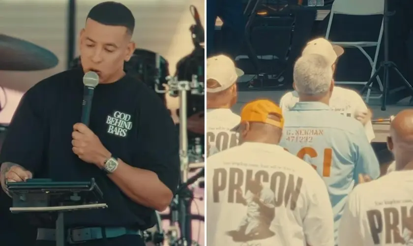 O rapper Daddy Yankee participou de uma grande ação evangelística em um presídio nos Estados Unidos, impactando mais de 2 mil detentos. Foto: Reprodução/Instagram/God Behind Bars
