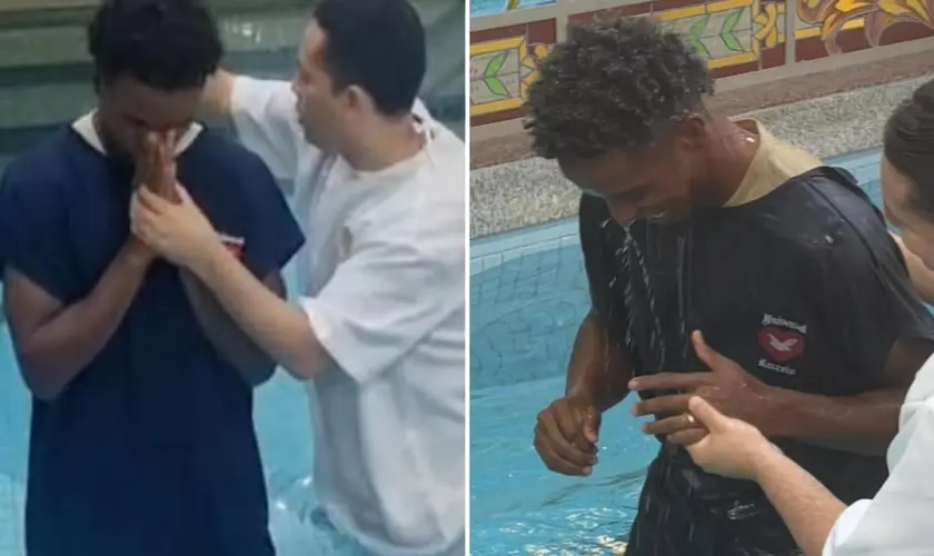 O jogador do Vasco, Thiago Mendes, compartilhou publicamente sua fé em Jesus ao ser batizado em igreja no RJ. Foto: Reprodução/Instagram/Thiago Mendes