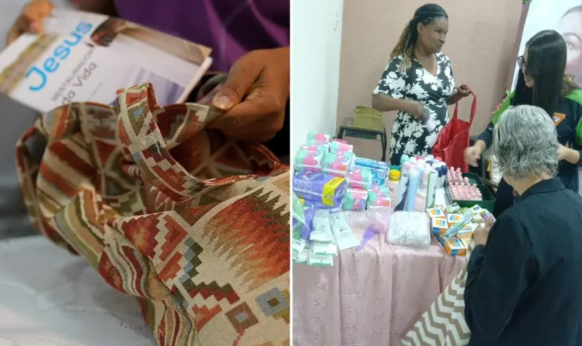 Mulheres de uma igreja no RJ evangelizaram mulheres da comunidade, unindo assistência prática e compartilhamento da mensagem. Foto: Reprodução/Notícias Adventistas/Geisa Mara/Paulo Araújo