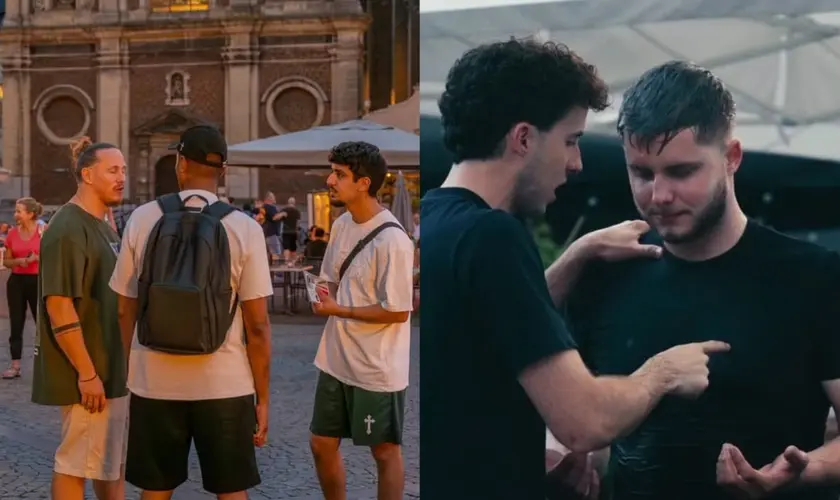 Evangelismo na Holanda em uma mobilização que percorreu três cidades e resultou em 20 pessoas aceitando Jesus e 2 batismos. Foto: Instagram/Revival in the Streets