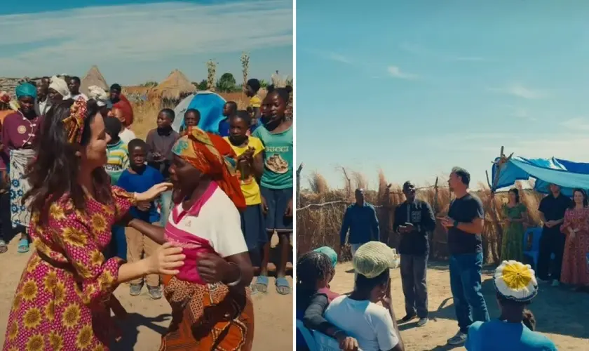 Ana Paula Valadão e sua família testemunharam o avanço do Evangelho entre o povo Nganguela, em Angola, durante uma viagem missionária. Foto: Reprodução/Instagram/Ana Paula Valadão