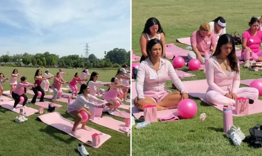 Duas cristãs utilizaram uma aula de pilates ao ar livre como ferramenta de evangelismo para mulheres de Jesus nos Estados Unidos. Foto: Reprodução/Instagram/Cindy Alvarez