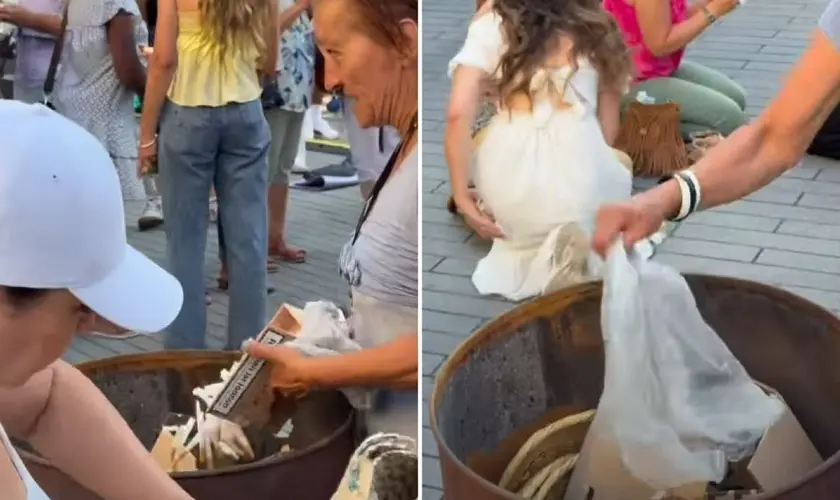 Durante uma cruzada na Alemanha, dezenas de pessoas entregaram suas vidas a Jesus após ouvirem a pregação do Evangelho nas ruas. Foto: Reprodução/Instagram/Polina Sagaydak