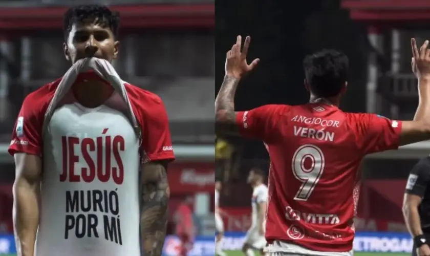 Jogador de futebol do Argentinos Juniors exibe mensagem sobre Jesus após marcar gol e declara sua fé nas redes sociais. Foto: Reprodução/Instagram/Argentinos Juniors