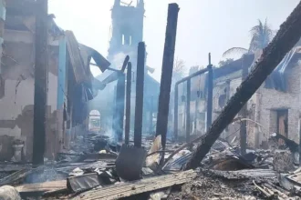 Estudo detalhado em Mianmar revela evidências de crimes de guerra, destacando ataques aéreos que causaram danos a igrejas no estado de Chin. Foto: Foto: Agência ECCLESIA/AIS