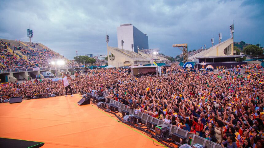 Mais de 200 mil pessoas mostraram a força da união e expressaram seu amor a Deus na 17ª edição da Marcha Para Jesus do Rio de Janeiro. Foto: Reprodução/WhatsApp.