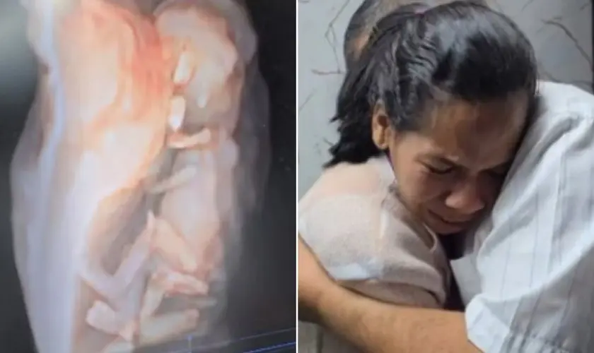 Marcilene dos Santos Silva, de 30 anos, mãe de três meninos, engravida após laqueadura de dois anos: ''Dessa vez veio uma sonhada princesa.'' Foto: Reprodução/Instagram/George Morais Ferreira