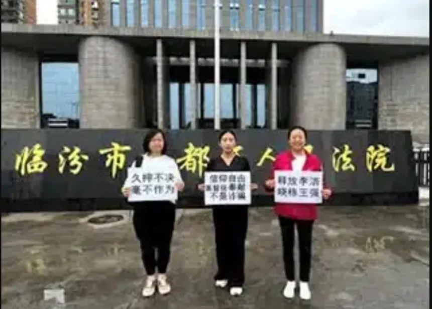 Esposas de pastores presos na China continuam sua luta por justiça após quase dois anos de detenção de seus maridos sem julgamento. Foto: Reprodução/China Aid