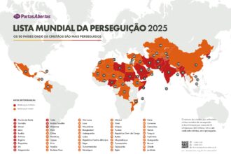 Portas Abertas lança a Lista Mundial da Perseguição 2025, destacando os 50 países com maior perseguição aos cristãos. Foto: Divulgação.