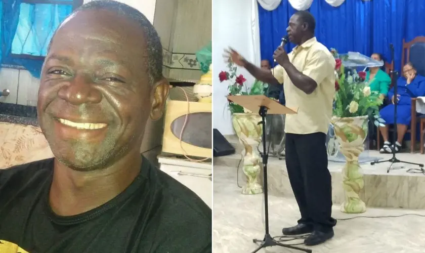 O cantor gospel Reginaldo Menezes, de 52 anos, foi morto por uma bala perdida em São Gonçalo, no Rio de Janeiro. Foto: Reprodução/Facebook/Regis Menezes