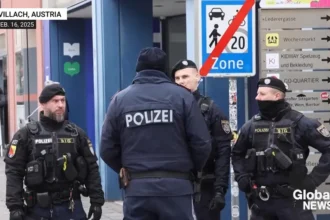 Refugiado sírio se radicaliza pelo TikTok e comete ataque na Áustria, matando um adolescente e ferindo cinco pessoas. Foto: Captura de tela/YouTube/Global News