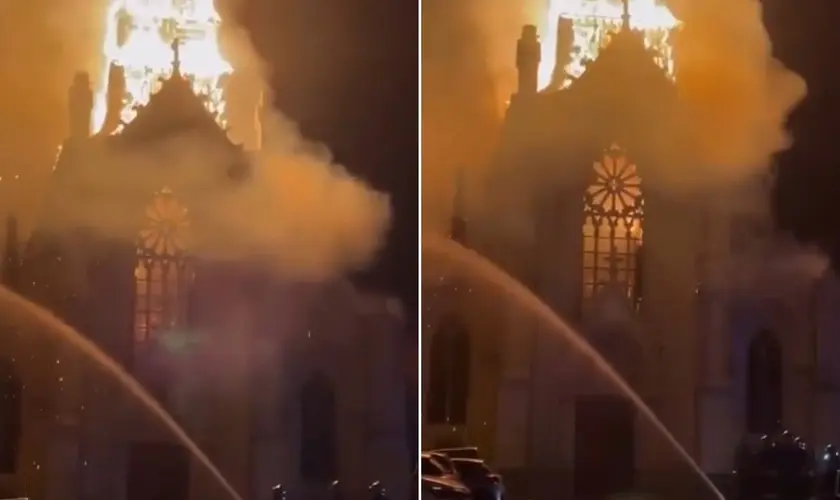 Ataques com incêndios em igrejas na França aumentaram, registrando 50 tentativas, evidenciando uma escalada de violência religiosa. Foto: Reprodução/Instagram/Franklin Ferreira