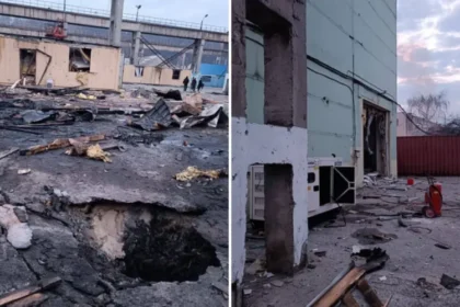 Ataque de drone russo à igreja, mata pai e sua filha de 5 anos, que estavam abrigados em uma casa para refugiados da guerra na Ucrânia. Foto: Reprodução/ Igreja Emmanui
