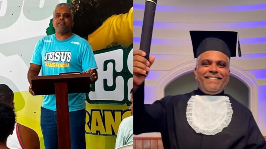 Ex-viciado em drogas, é liberto na Cristolândia, encontra Jesus e se torna missionário para ajudar outros na mesma situação. Foto: Instagram/Missões Nacionais