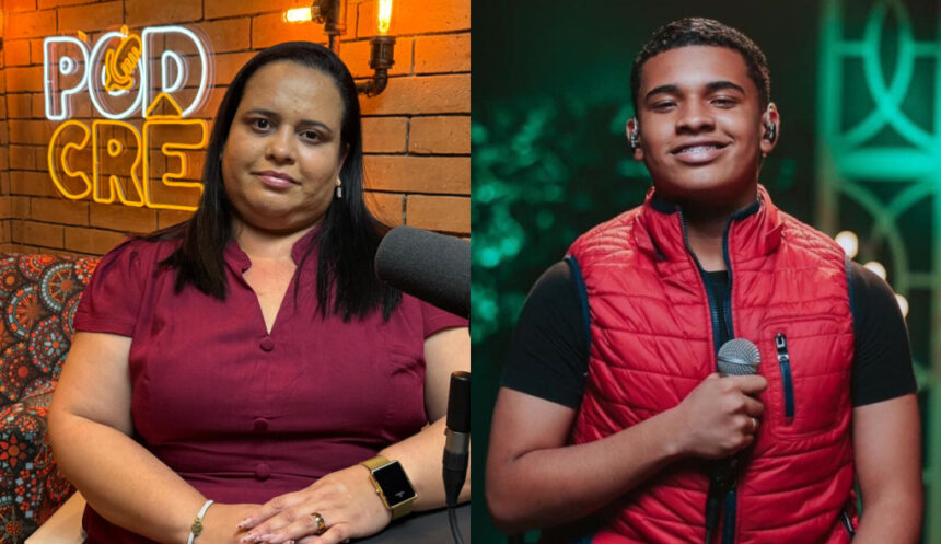 Mãe de Kaiky Mello relata milagre e recuperação do cantor após aneurisma e acidente; testemunho emocionante no podcast cristão PodCrê. Foto: Reprodução.