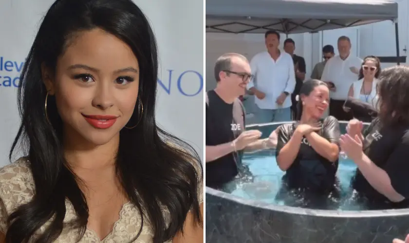 A atriz Cierra Ramirez compartilhou com seus quase 3 milhões de seguidores no Instagram a emocionante decisão de se batizar nas águas. Foto: Captura de tela/Instagram/cierraramirez/Wikipedia