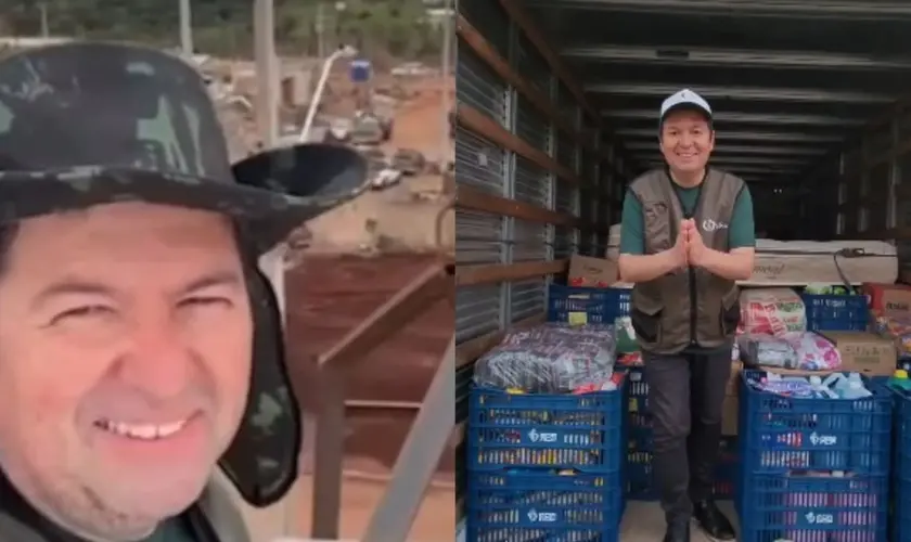 Pastor morre em acidente de carro enquanto ajudava na reconstrução de casas e assistência às vítimas de tornado no Paraná. Foto: Reprodução/Instagram/ADRA Brasil/Reprodução/Instagram/adventistasacp