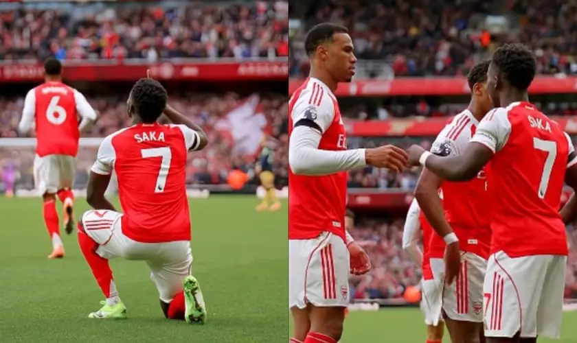 Jogadores do Arsenal, que fazem parte de um grupo chamado “Irmãos da Bíblia”, oram e leem a bíblia antes de cada jogo. Foto: Captura de Tela/YouTube/Arsenal