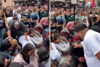 Evangelismo na Califórnia reúne milhares em San Diego e resultou em centenas de pessoas se entregando a Jesus. Foto: Captura de tela/Instagram/ rossjohnstonn