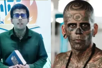 'Ex-homem mais tatuado do Brasil' ganha bolsa em seminário e inicia estudos para se tornar missionário após conversão. Foto: Arquivo pessoal/Reprodução/Instagram/Leandro de Souza