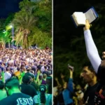 Recentemente, uma multidão de jovens participou de um culto ao ar livre em Fortaleza, promovido pela missão Aviva Universitário. Foto: Reprodução/Instagram/Lucas Teodoro