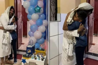 Um menino autista emocionou a internet ao comemorar seu aniversário de 10 anos com uma festa temática de Jesus, em Manaus. Foto: Reprodução/Instagram/Myrllena Elamid