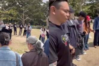 Igreja no Japão realiza culto ao ar livre em parque de Nagoya e leva fé, oração e apoio a moradores de rua em situação de vulnerabilidade. Foto: Reprodução/Instagram/Marcos Sogabe