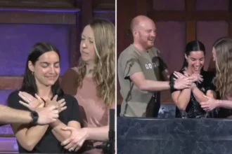 A venezuelana María Gabriela de Faría, atriz de 'Superman', testemunhou sua fé ao ser batizada durante a Páscoa nos Estados Unidos. Foto: Reprodução/YouTube/Vintage Church Pasadena