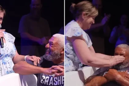 Uma mulher emocionou uma igreja nos EUA ao testemunhar a restauração de seu casamento após anos de oração pela conversão do marido. Foto: Reprodução/Instagram/Graystone Church